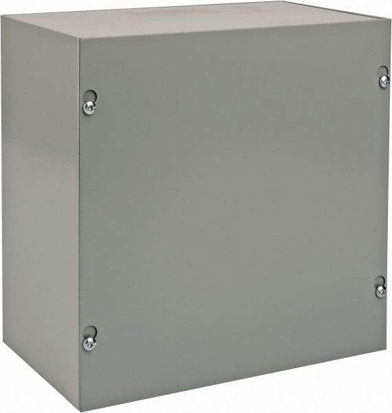 nVent Hoffman - Steel Junction Box Enclosure Screw Flat Cover - NEMA 1, 10" Wide x 10" High x 6" Deep - Makers Industrial Supply