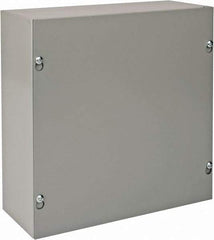 nVent Hoffman - Steel Junction Box Enclosure Screw Flat Cover - NEMA 1, 10" Wide x 10" High x 4" Deep - Makers Industrial Supply