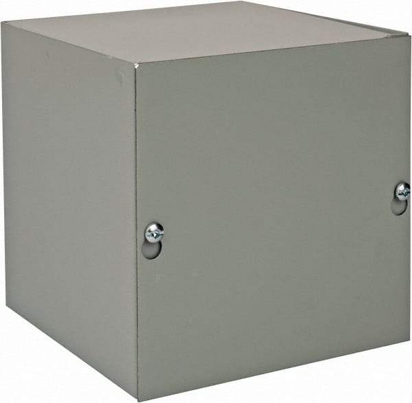 nVent Hoffman - Steel Junction Box Enclosure Screw Flat Cover - NEMA 1, 6" Wide x 6" High x 6" Deep - Makers Industrial Supply