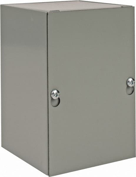 nVent Hoffman - Steel Junction Box Enclosure Screw Flat Cover - NEMA 1, 4" Wide x 6" High x 4" Deep - Makers Industrial Supply