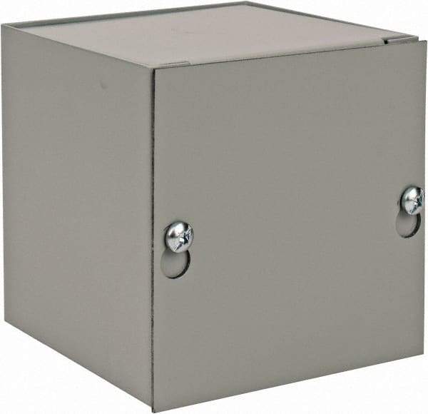 nVent Hoffman - Steel Junction Box Enclosure Screw Flat Cover - NEMA 1, 4" Wide x 4" High x 4" Deep - Makers Industrial Supply