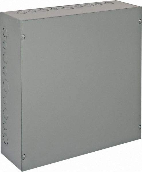 nVent Hoffman - Steel Junction Box Enclosure Screw Flat Cover - NEMA 1, 18" Wide x 18" High x 6" Deep - Makers Industrial Supply