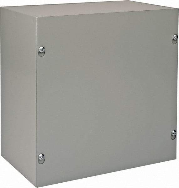 nVent Hoffman - Steel Junction Box Enclosure Screw Flat Cover - NEMA 1, 10" Wide x 10" High x 6" Deep - Makers Industrial Supply