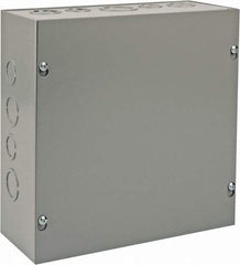 nVent Hoffman - Steel Junction Box Enclosure Screw Flat Cover - NEMA 1, 10" Wide x 10" High x 4" Deep - Makers Industrial Supply