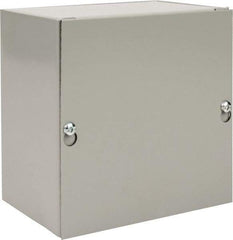 nVent Hoffman - Steel Junction Box Enclosure Screw Flat Cover - NEMA 1, 6" Wide x 6" High x 4" Deep - Makers Industrial Supply