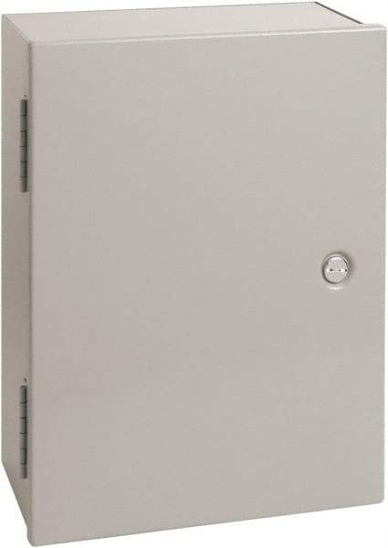 nVent Hoffman - Steel Junction Box Enclosure Hinge Flat Cover - NEMA 1, 12" Wide x 16" High x 6-5/8" Deep - Makers Industrial Supply