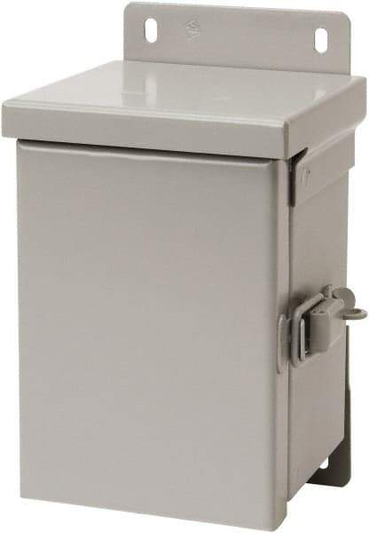 nVent Hoffman - Steel Standard Enclosure Hinge Flat Cover - NEMA 3R, 12" Wide x 16" High x 6" Deep, Watertight - Makers Industrial Supply