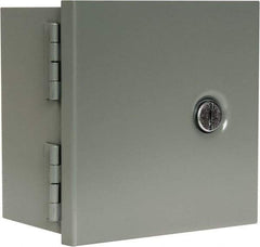 nVent Hoffman - Steel Junction Box Enclosure Hinge Flat Cover - NEMA 1, 6" Wide x 6" High x 4" Deep - Makers Industrial Supply