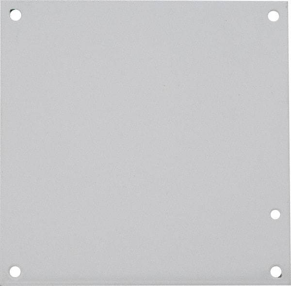 nVent Hoffman - 6-1/4" OAW x 6-1/4" OAH Powder Coat Finish Electrical Enclosure Nonperforated Panel - 8" x 8" Box, 14 Gauge Steel, Use with A8N84/A8N86/A8R86HCR - Makers Industrial Supply