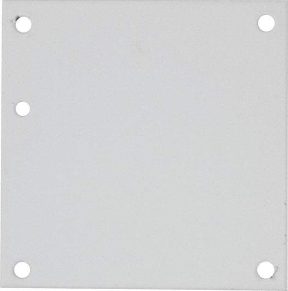 nVent Hoffman - 4-1/4" OAW x 4-1/4" OAH Powder Coat Finish Electrical Enclosure Nonperforated Panel - 6" x 6" Box, 14 Gauge Steel, Use with A6N64/A6R64HCR - Makers Industrial Supply