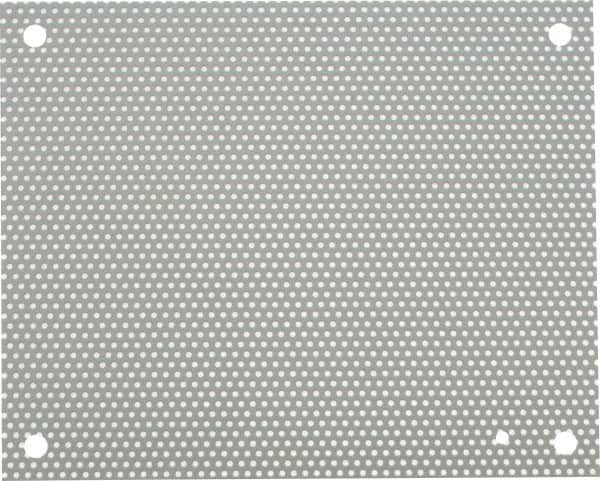 nVent Hoffman - 10-1/2" OAW x 13" OAH Powder Coat Finish Electrical Enclosure Perforated Panel - 16" x 12" Box, 16 Gauge Steel, Use with A16N12ALP/A16N12MPP - Makers Industrial Supply