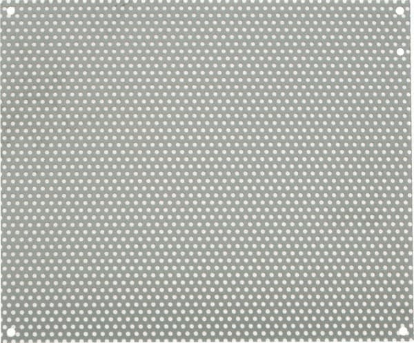 nVent Hoffman - 10-1/4" OAW x 12-1/4" OAH Powder Coat Finish Electrical Enclosure Perforated Panel - 14" x 12" Box, 16 Gauge Steel, Use with A14N124/A14N126/A14N128 - Makers Industrial Supply