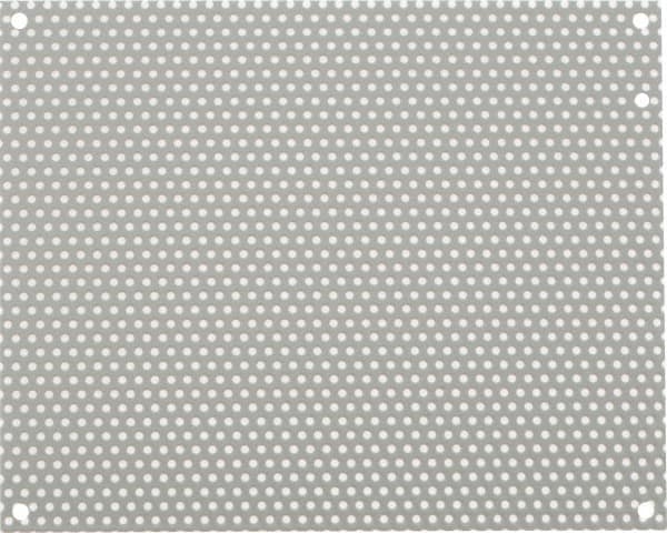 nVent Hoffman - 8-1/4" OAW x 10-1/4" OAH Powder Coat Finish Electrical Enclosure Perforated Panel - 12" x 10" Box, 16 Gauge Steel, Use with A12N104/A12N106/A12R106HCR - Makers Industrial Supply