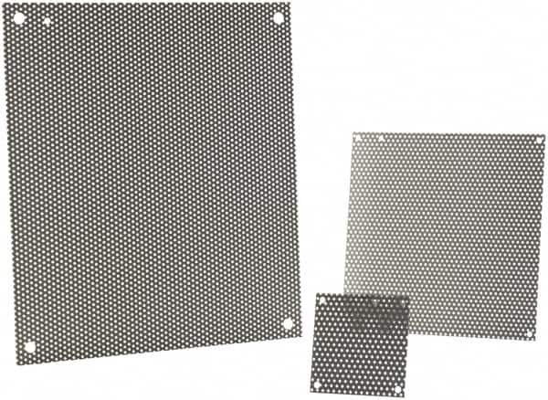 nVent Hoffman - 8-1/4" OAW x 10-1/4" OAH Powder Coat Finish Electrical Enclosure Nonperforated Panel - 12" x 10" Box, 14 Gauge Steel, Use with A12N104/A12N106/A12R106HCR - Makers Industrial Supply