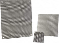 nVent Hoffman - 22-1/2" OAW x 32" OAH Powder Coat Finish Electrical Enclosure Perforated Panel - 36" x 24" Box, 16 Gauge Steel, Use with A36N24ALP/A36N24BLP - Makers Industrial Supply