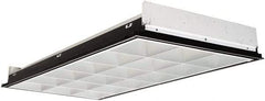 Cooper Lighting - 3 Lamps, 32 Watts, 3,100 Lumens, 2' x 4', Electronic Ballast Fluorescent Lamp Troffer - 18 Cells, 120 to 277 Volt, Polyethylene Diffuser, Steel Troffer - Makers Industrial Supply