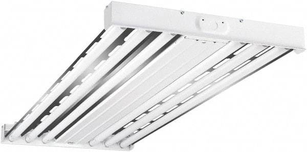 Cooper Lighting - 4 Lamps, 54 Watts, Fluorescent, High Bay Fixture - 48" Long x 2-15/32" High x 19-17/32" Wide, 120-277 Volt, Steel Housing - Makers Industrial Supply