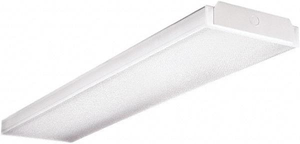 Cooper Lighting - 2 Lamp, 4 Ft. Long, 32 Watt, Surface Mounted, Fluorescent Lamp Wraparound Light Fixture - 120-277 Volt, Electronic Ballast - Makers Industrial Supply