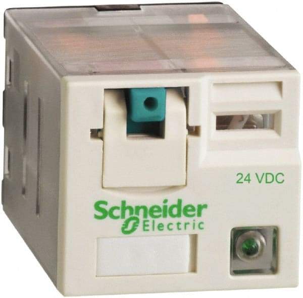 Square D - 11 Pins, Ice Cube Electromechanical Plug-in General Purpose Relay - 15 Amp at 277 V, 3PDT, 24 VDC, 31mm Wide x 39mm High x 27mm Deep - Makers Industrial Supply