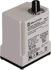 Square D - 8 Pin, 0.1 to 10 min Delay, Single Range DPDT Time Delay Relay - 10 Contact Amp, 240 VAC, Knob - Makers Industrial Supply