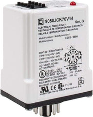 Square D - 11 Pin, 999 min Delay, Multiple Range DPDT Time Delay Relay - 10 Contact Amp, 24 VAC/VDC - Makers Industrial Supply