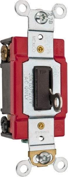 Cooper Wiring Devices - 3 Pole, 120 to 277 VAC, 20 Amp, Specification Grade, Key Lock, Wall and Dimmer Light Switch - 1.31 Inch Wide - Makers Industrial Supply