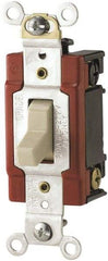 Cooper Wiring Devices - 3 Pole, 120 to 277 VAC, 20 Amp, Specification Grade, Toggle, Wall and Dimmer Light Switch - 1.31 Inch Wide - Makers Industrial Supply