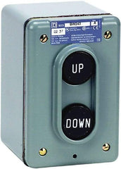 Schneider Electric - 2 Operator, Pushbutton Pendant Control Station - Up-Down (Legend), Maintained Switch, 2NO Contact, NEMA 4 - Makers Industrial Supply