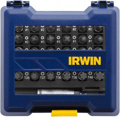 Irwin - 31 Piece, Phillips, Square, Torx Handle, Insert Bit Set - #1 to #3 - Makers Industrial Supply