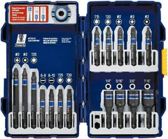 Irwin - 17 Piece, Phillips, Square, Torx, Hex Nutsetter, Slotted Handle, Drive Set - 1/4 to 7/16" Hex, #2 - Makers Industrial Supply