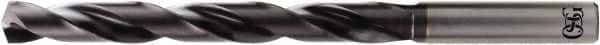 OSG - Letter E (1/4"), 140° Point, Spiral Flute, Solid Carbide Taper Length Drill Bit - WD1 Finish, 66mm Flute Length, 106mm OAL, Series HP258 - Makers Industrial Supply