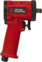 Chicago Pneumatic - 1/2" Drive, 9,000 RPM, 450 Ft/Lb Torque Impact Wrench - Pistol Grip Handle, 1,400 IPM, 19.6 CFM, 90 psi, 1/4" NPT Inlet - Makers Industrial Supply