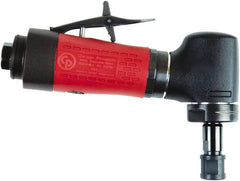 Chicago Pneumatic - 1/4" Collet, Angle Handle, Air Angle Die Grinder - 30,000 RPM, Rear Exhaust, 19 CFM, 0.4 hp, 90 psi, 6.35mm Inlet - Makers Industrial Supply