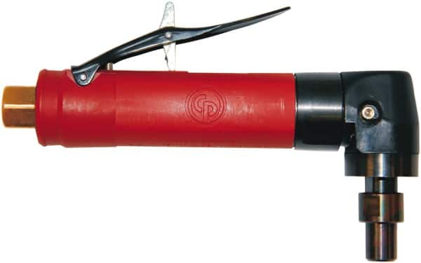 Chicago Pneumatic - 1/4" Collet, Angle Handle, Air Angle Die Grinder - 12,000 RPM, Rear Exhaust, 16.9 CFM, 0.5 hp, 90 psi, 6.35mm Inlet - Makers Industrial Supply