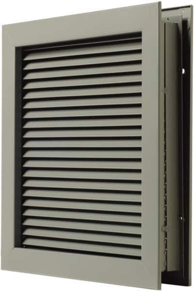 National Guard Products - 19" Wide x 13" High, Solid Steel Louver - 18" Opening Width, 12" Opening Height - Makers Industrial Supply