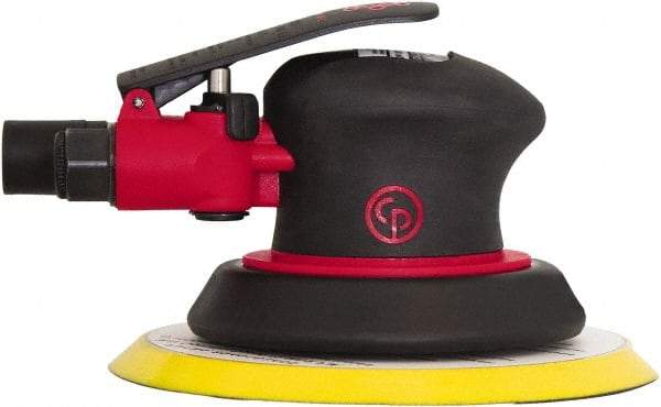 Chicago Pneumatic - 12,000 OPM, 8 CFM Air Consumption, Palm Air Orbital Sander - Round Pad, 1/4" Inlet - Makers Industrial Supply