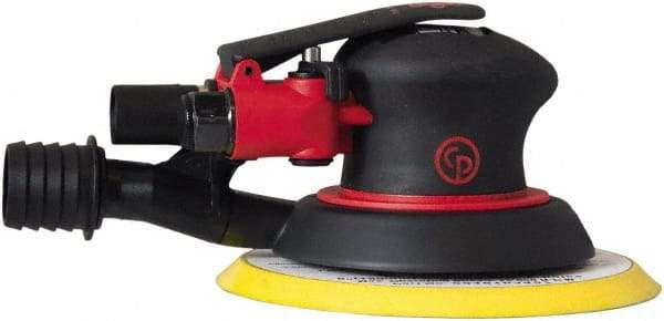 Chicago Pneumatic - 12,000 OPM, 8 CFM Air Consumption, Palm Air Orbital Sander - Round Pad, 1/4" Inlet - Makers Industrial Supply