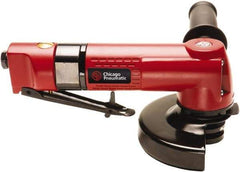 Chicago Pneumatic - 5" Wheel Diam, 12,000 RPM, Pneumatic Angle & Disc Grinder - 5/8-11 Spindle, 27.5 CFM, Front Exhaust - Makers Industrial Supply