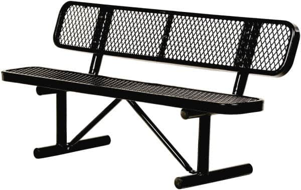 Vestil - 8' Long x 20" Wide, Steel Bench Seat - Makers Industrial Supply