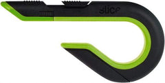 Slice - Retractable Utility Knife - Black & Green Non-Slip Comfort Handle, 1 Blade Included - Makers Industrial Supply