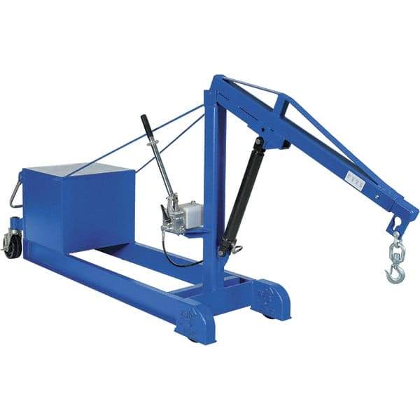 Vestil - 2,000 Lb Load Capacity, Steel Counter Balanced Floor Crane - 5' 17/64" Span - Makers Industrial Supply