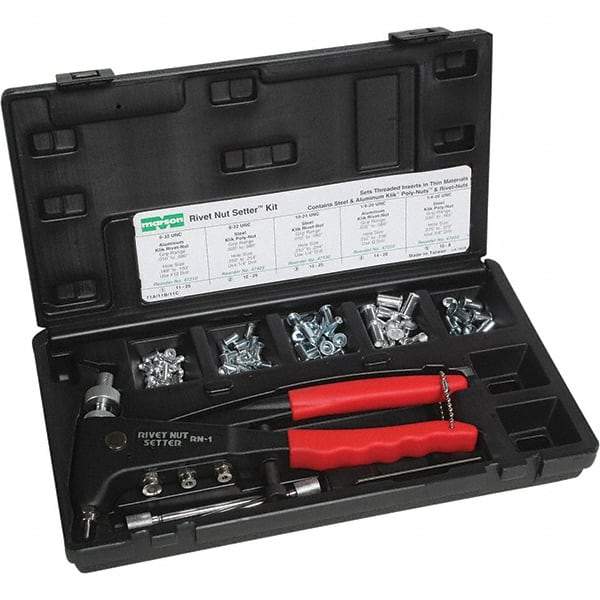 Marson - Riveter Kits Type: Manual Rivet Nut Tool Kit Minimum Size (Inch): #8 - Makers Industrial Supply