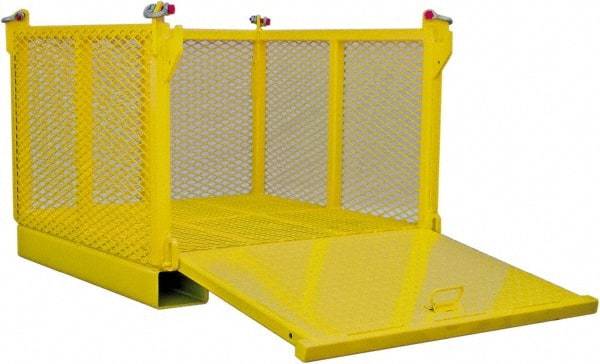 Machining & Welding - 36" Long x 36" Wide x 28" High Steel Basket-Style Bulk Container - 2,500 Lb. Load Capacity - Makers Industrial Supply