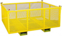 Machining & Welding - 48" Long x 48" Wide x 24" High Steel Basket-Style Bulk Container - 2,500 Lb. Load Capacity - Makers Industrial Supply