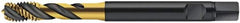 Walter-Prototyp - #8-32 UNC 3 Flute 2B Modified Bottoming Spiral Flute Tap - Cobalt, TiN Finish, 62.99mm OAL, Right Hand Flute, Right Hand Thread, Series AS2251005 - Makers Industrial Supply