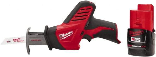 Milwaukee Tool - 12V, 0 to 3,000 SPM, Cordless Reciprocating Saw - 1/2" Stroke Length, 11" Saw Length, 1 Lithium-Ion Battery Included - Makers Industrial Supply