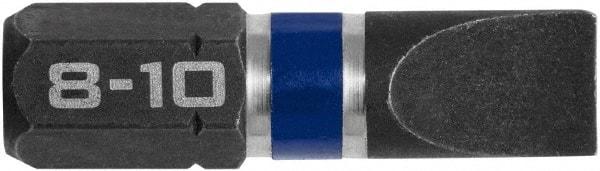 Irwin - 0.2795" Slotted Screwdriver Bit - 1/4" Hex Drive, 1" OAL - Makers Industrial Supply