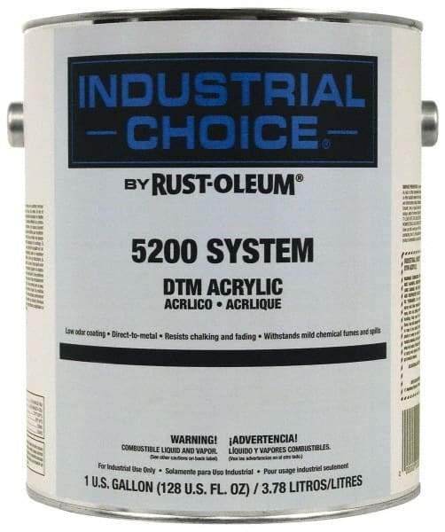 Rust-Oleum - 1 Gal Masstone Flat Finish Acrylic Enamel Paint - Interior/Exterior, Direct to Metal, <250 gL VOC Compliance - Makers Industrial Supply