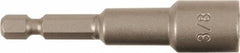 Wiha - 3/8" Magnetic Nutsetter - 1/4" Hex Drive, 2-1/2" OAL - Makers Industrial Supply