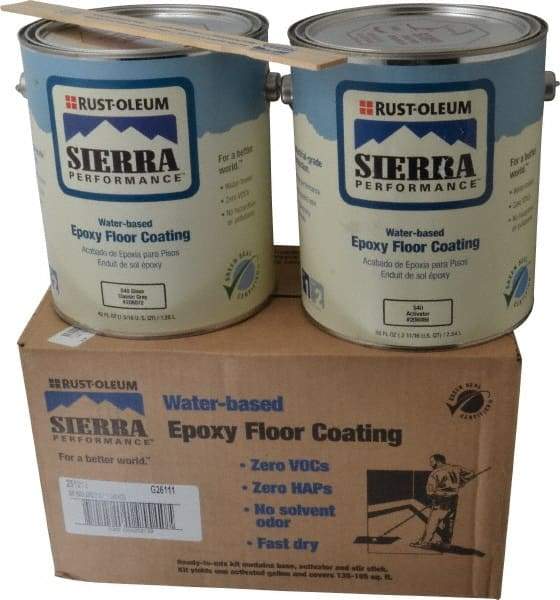 Rust-Oleum - 1 Gal Can Classic Gray Floor Coating - 230 to 340 Sq Ft/Gal Coverage - Makers Industrial Supply